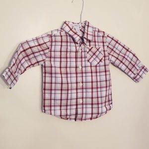 Janie & Jack check button up dress shirt
